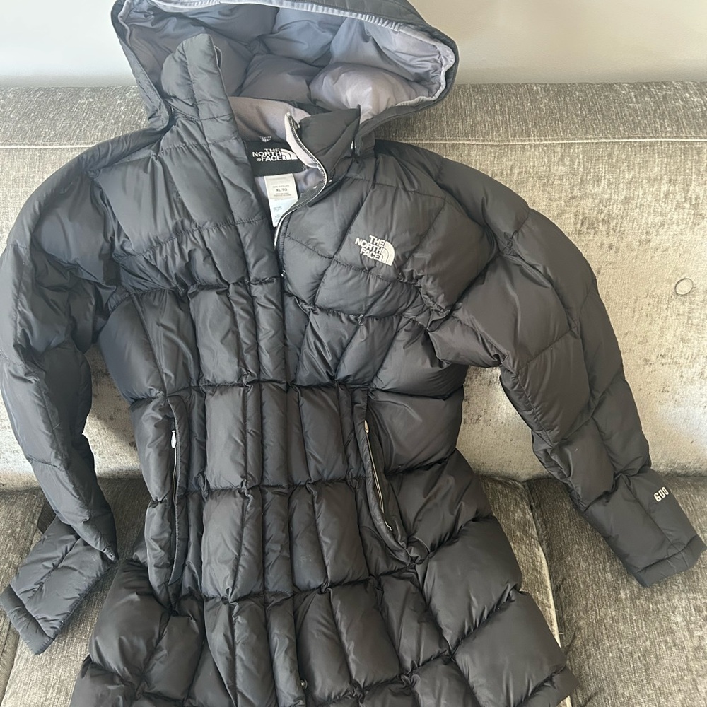 The North Face kids xl or women’s small Charcoal Puffer Coat